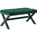 Green Velvet Bench A3981