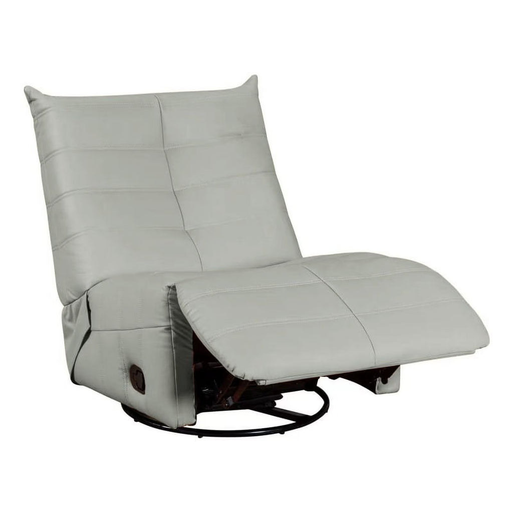 Green Faux Leather Swivel Glider Recliner F958