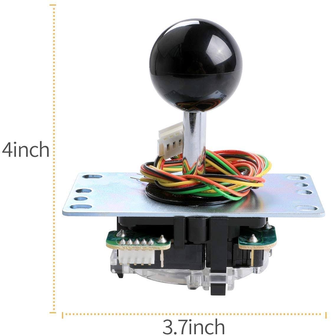 Black Ball Top Handle Arcade Joystick 4 and 8 Way Adjustable B7683