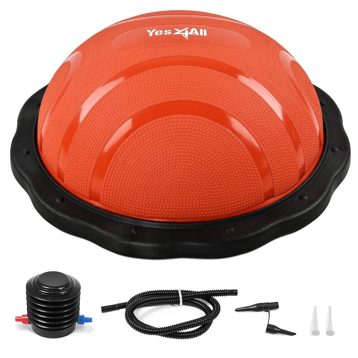 Red/Black Balance Trainer Ball with Foot Pump J188302