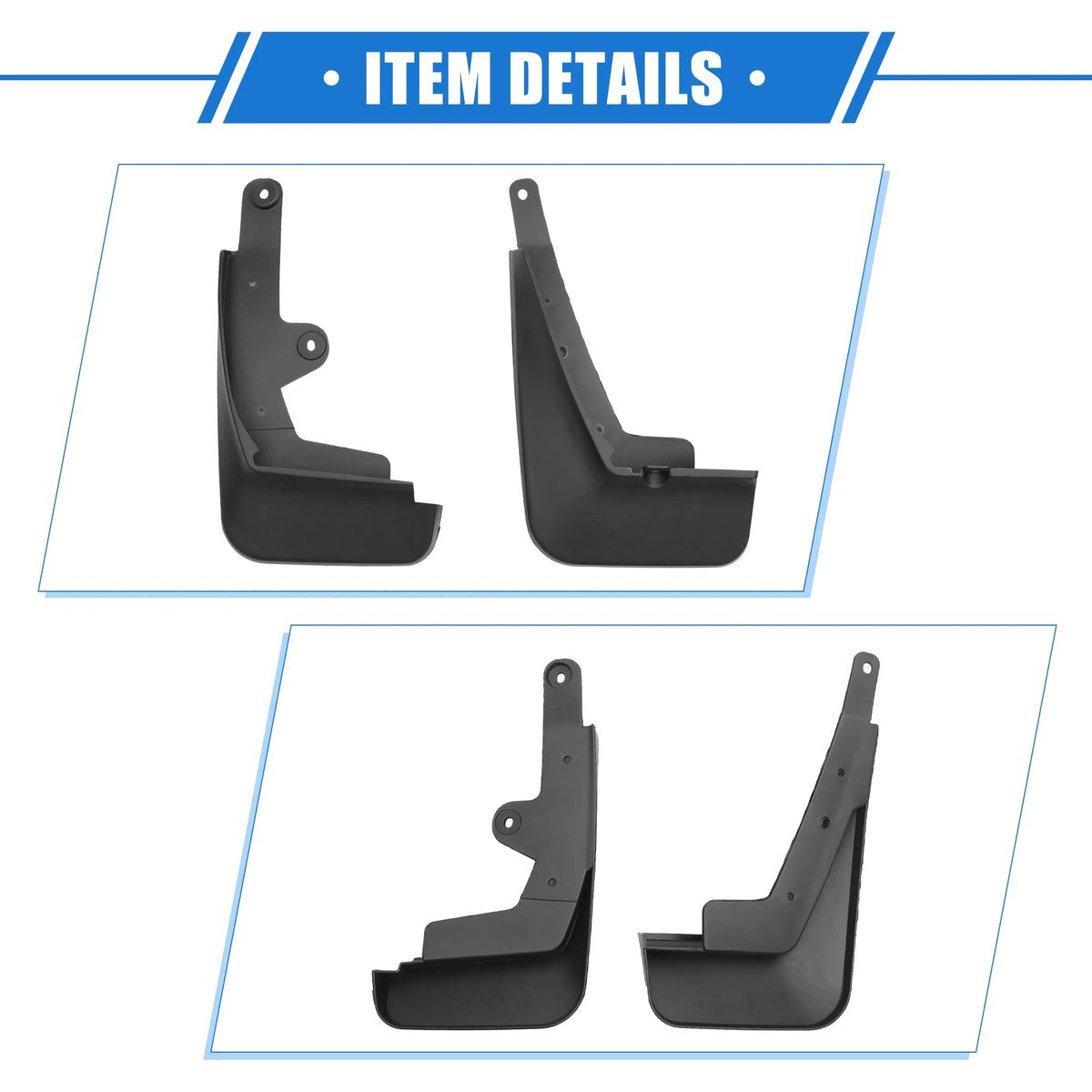 Black Plastic Front and Rear Splash Guards for Mazda CX-30 O201822