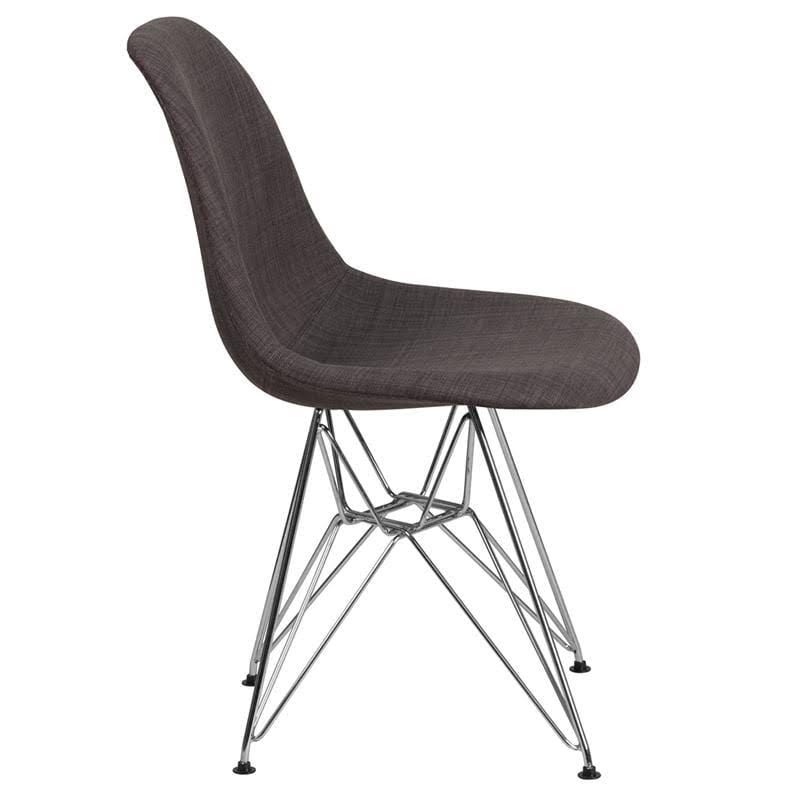 Patchwork Fabric Chair with Chrome Base L771633
