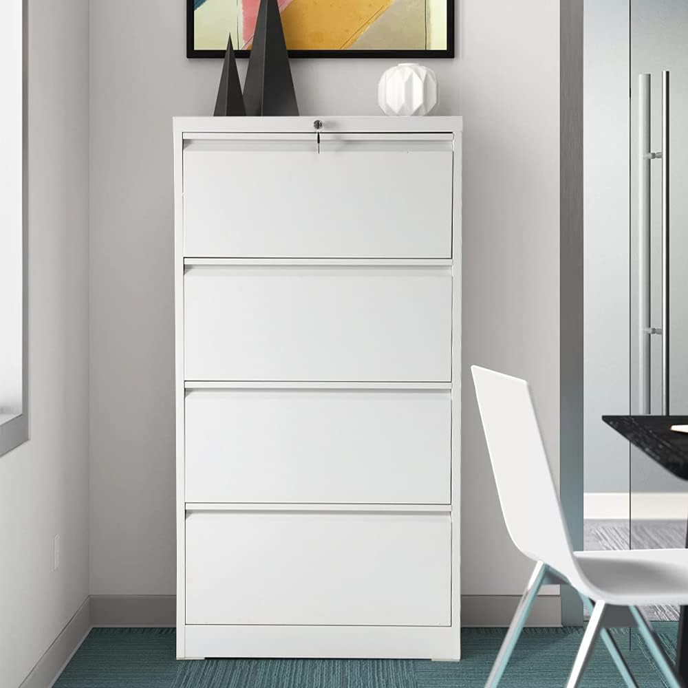 Black Metal 3 Drawer Rolling File Cabinet E987256