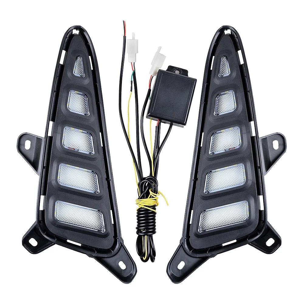 Front LED DRL Daytime Running Light Turn Signal Fog Lamps Bezel Set for Toyota C-HR 2016-2019 B319241