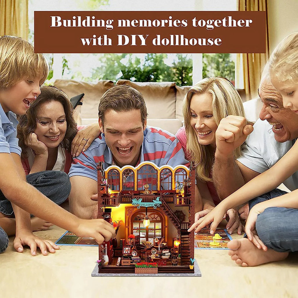 DIY Miniature Wooden Doll House Kit with Furniture and LED Decor C79909