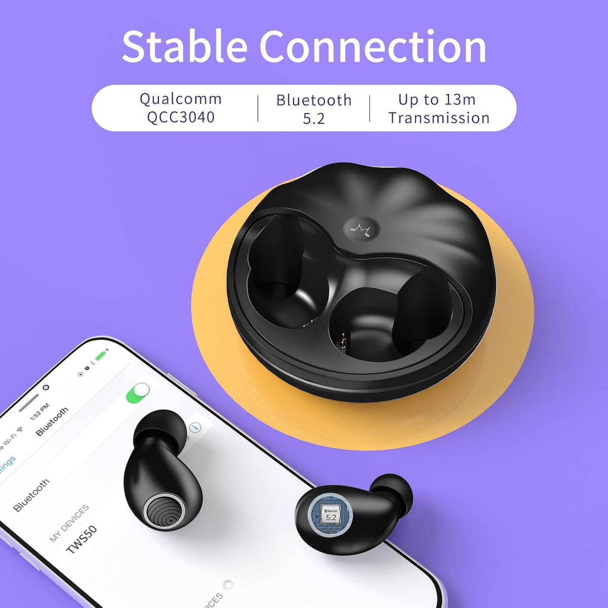 True Wireless Earbuds with Portable Charging Case S5796