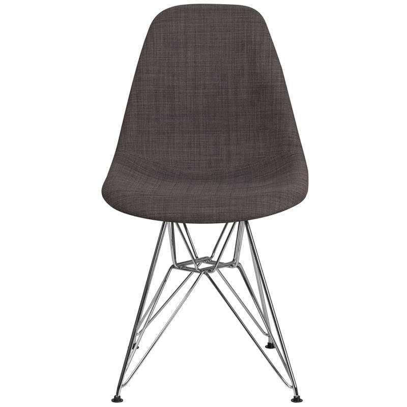 Patchwork Fabric Chair with Chrome Base L771633