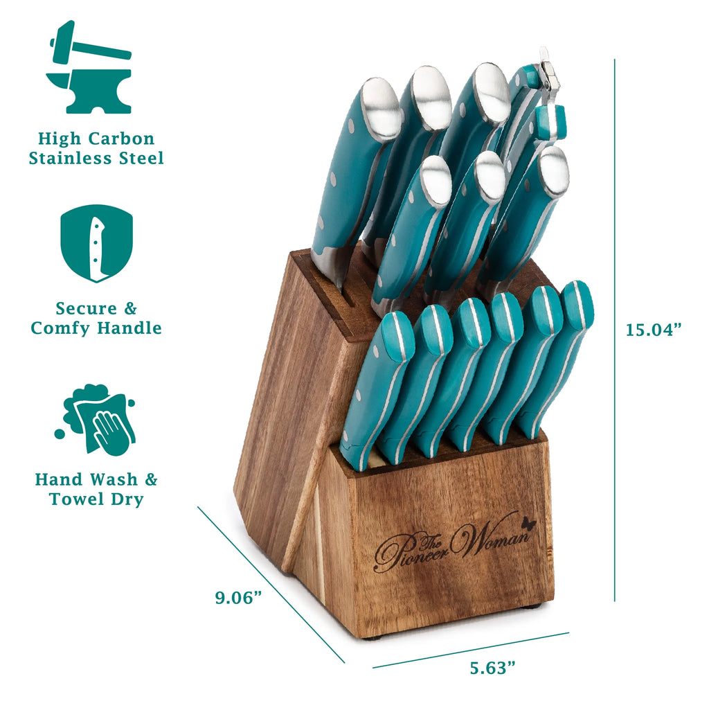 14-Piece Stainless Steel Knife Block Set L481