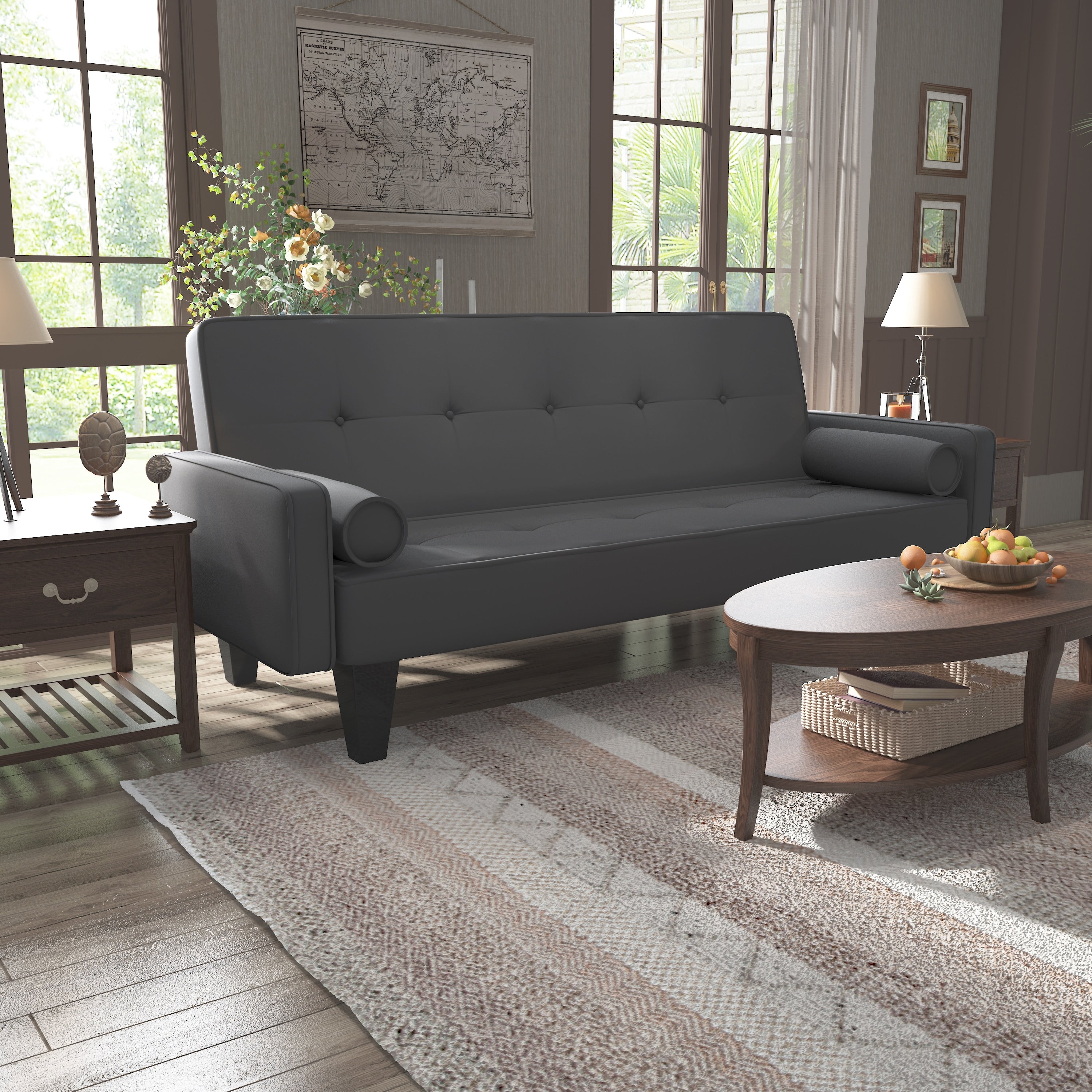 Grey Upholstery Sofa Bed F3877