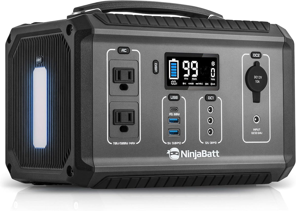 300W Portable Power Station with Pure Sine Wave AC Outlets B395