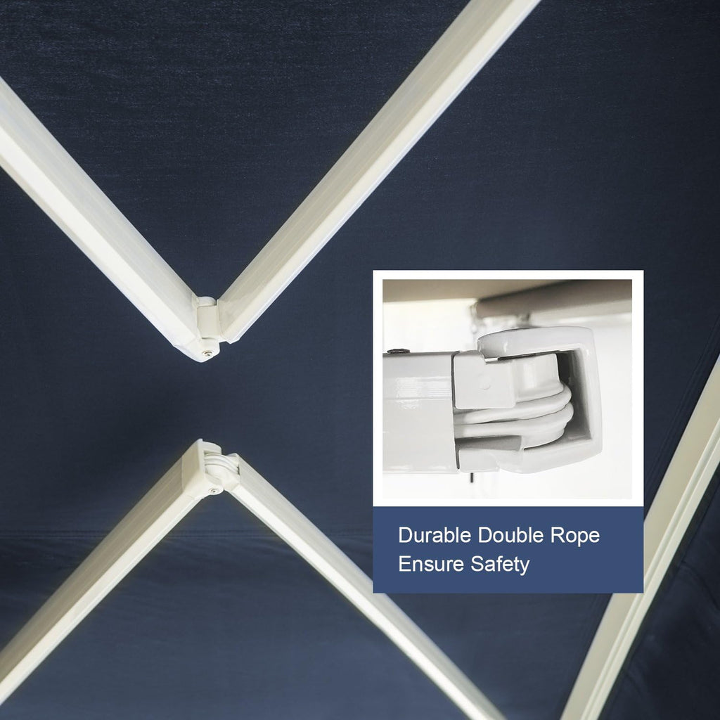 Navy Blue 12'x8' Retractable Patio Awning P9984