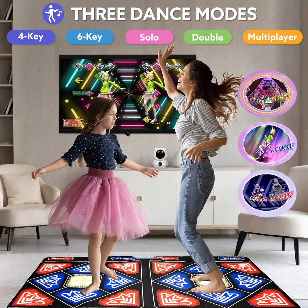Electronic Dance Mat with HD Camera for HDMI Interface TV, Rechargeable Host & Remote Controller, Non-Slip Q52694