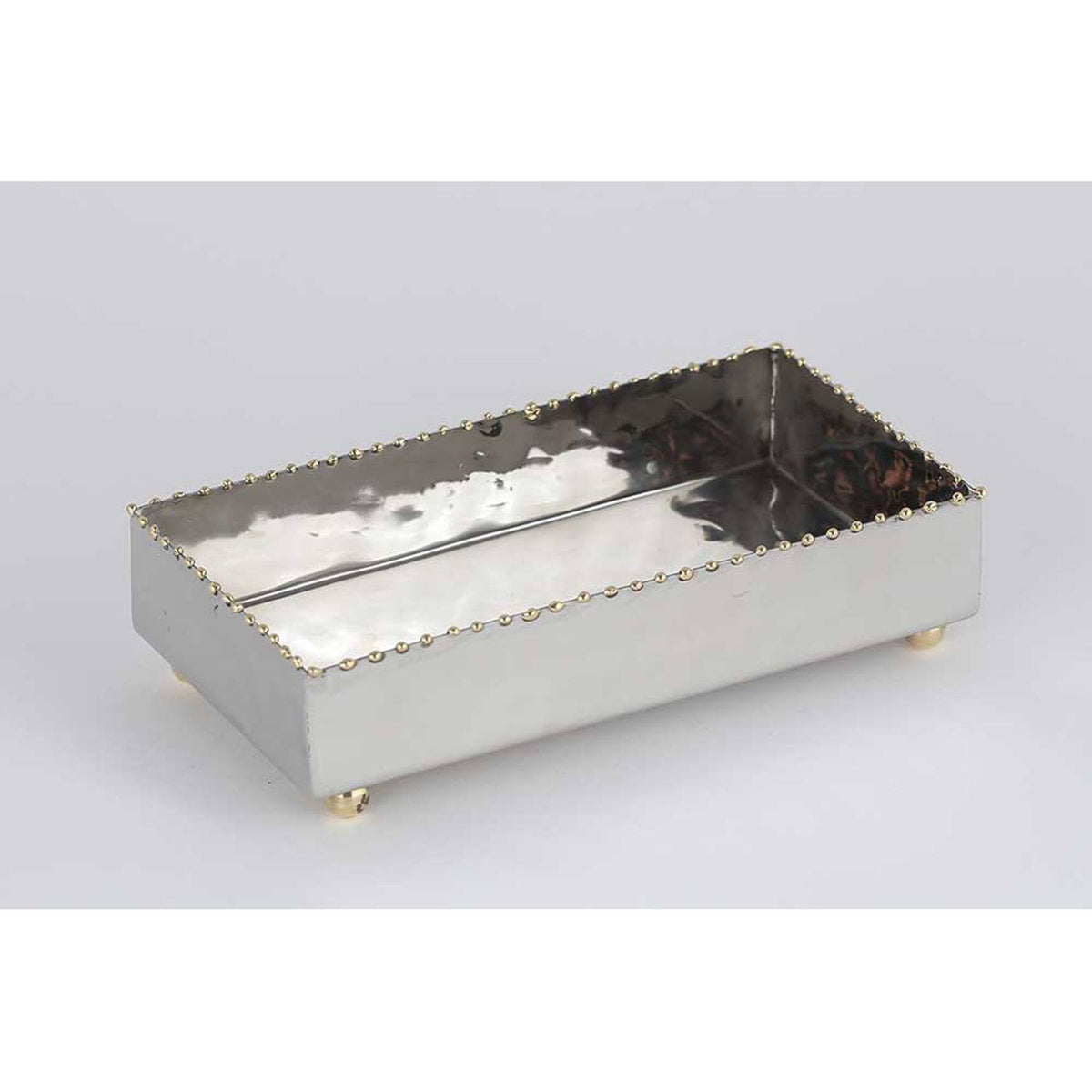 Nickel & Gold Bead Guest Towel Tray D98527