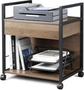 Mobile Printer Stand with Storage Drawer, File Cabinet Printer Cart, Pack of 2 N374981