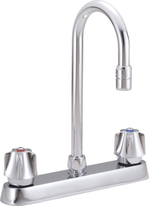 Two Handle Cast Deck-Mount Faucet S8587
