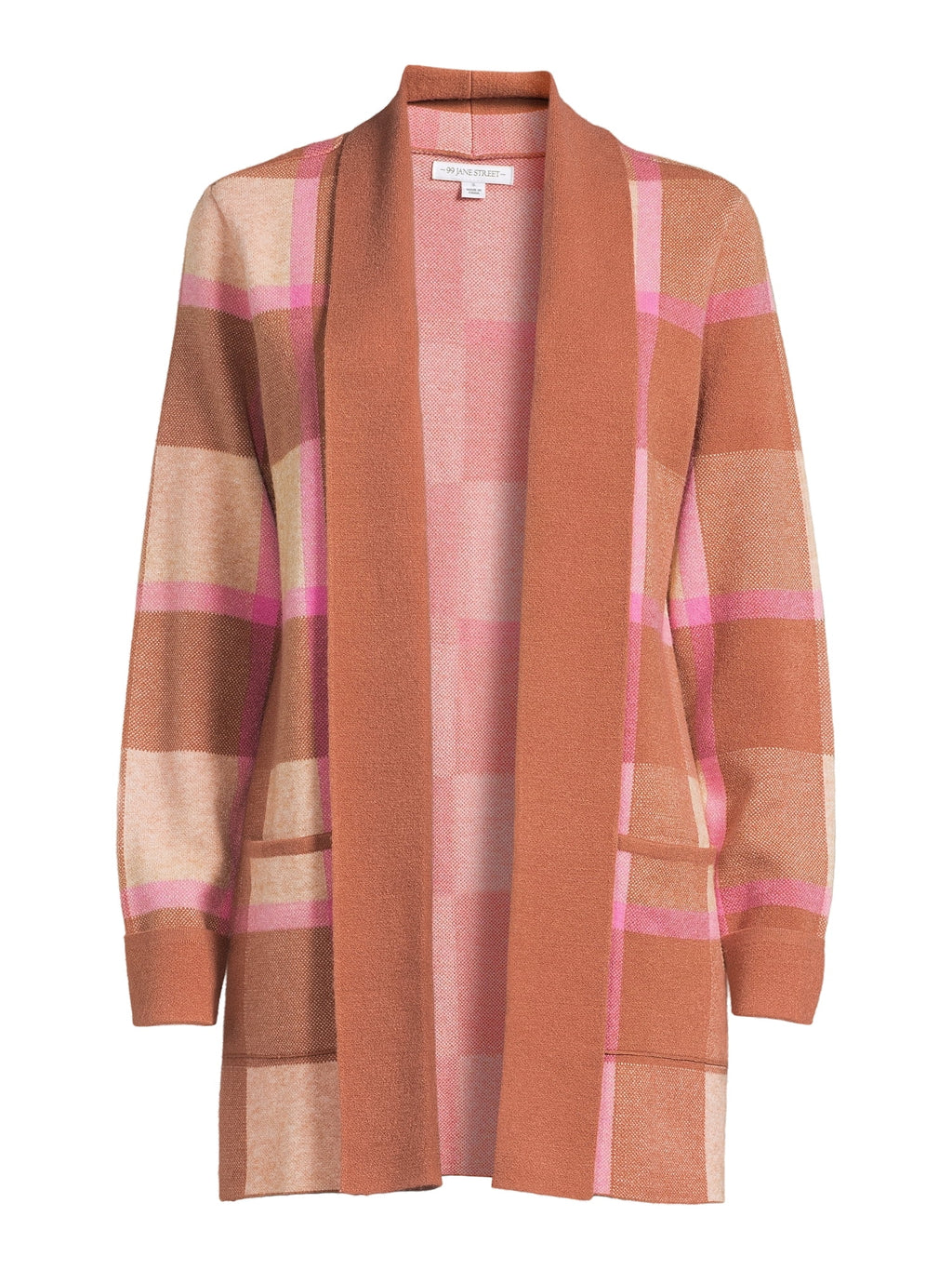 Women's Open Front Cardigan Sweater with Long Sleeves, Midweight W117318