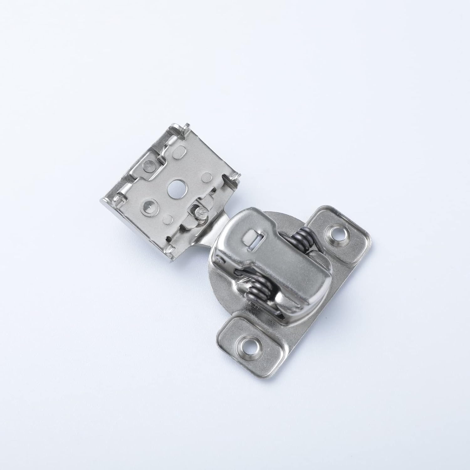 10 Pack Soft Close Cabinet Hinges, 1/2 Inch Overlay, Satin Nickel D653908