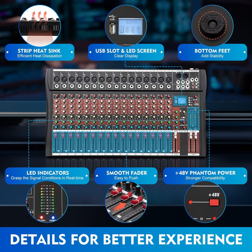 16 Channel Powered Mixing Console C492
