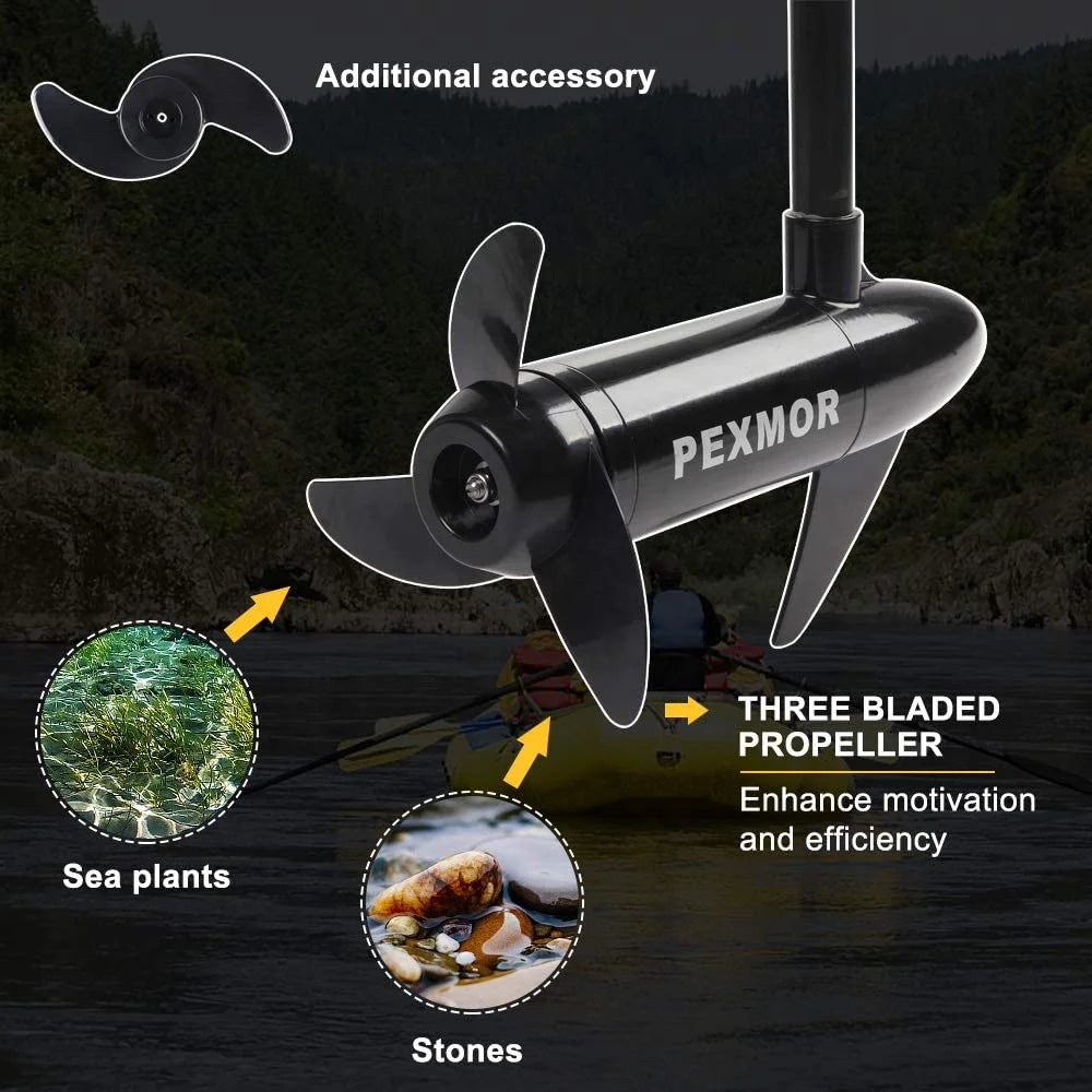 Electric Trolling Motor 55LBS Thrust Saltwater Transom Mounted M96592