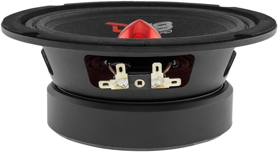 6.5 Midrange Red Aluminum Bullet 480W Max 4 Ohms Car Speakers K938852
