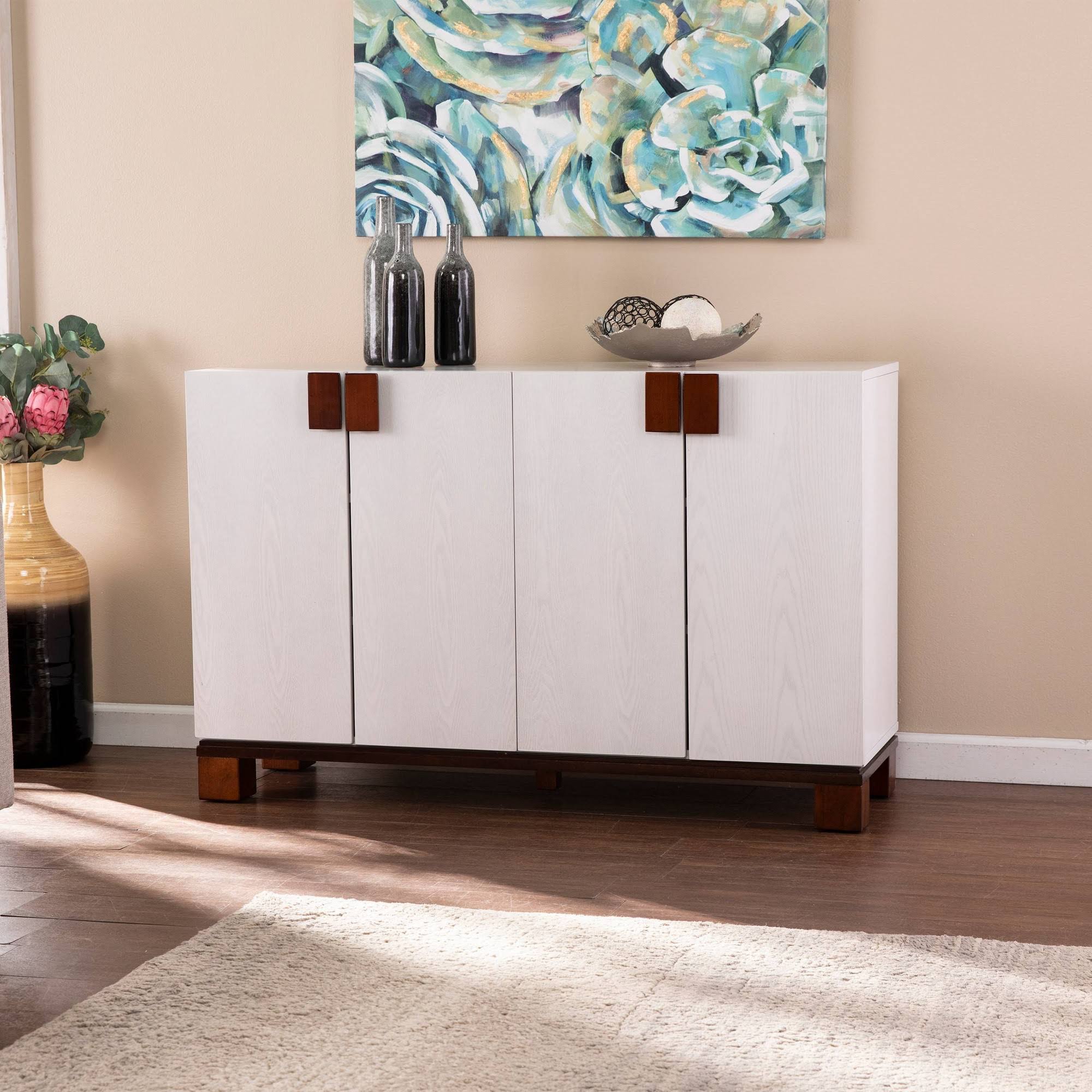 4 Door Storage Cabinet Whitewash Y769141