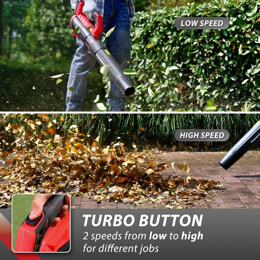 Cordless Leaf Blower with 2PCS 20V MAX 2.0Ah Battery and Charger U83254