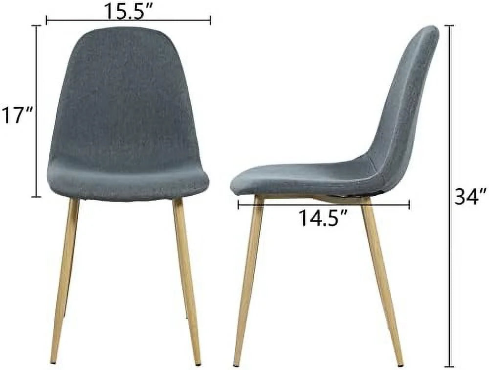 Dining Chairs Set of 2 Fabric Upholstered Side Chairs J276802