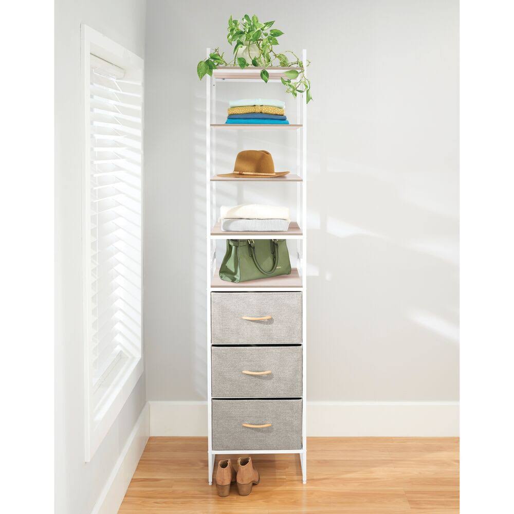 Natural Tall Vertical Fabric Dresser, 3-Drawer W522987