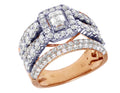14K Two-Tone Emerald Cut Solitaire Diamond Engagement Ring 3.5 CT E7762