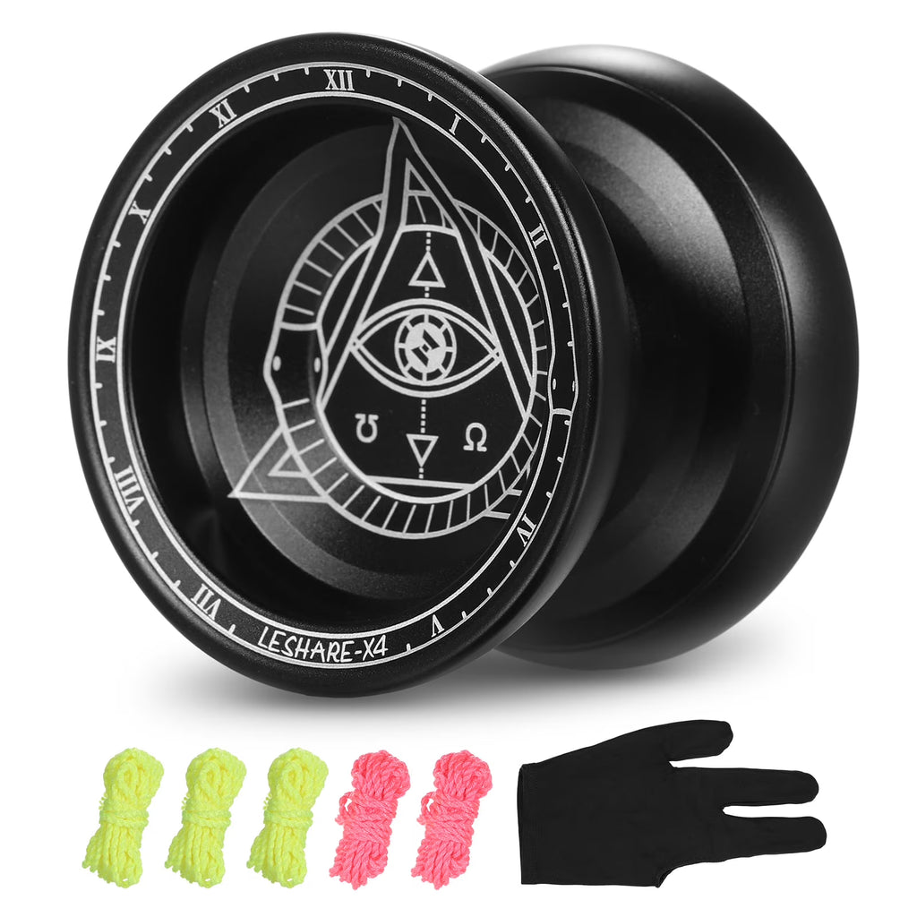 Aluminum Alloy Yoyo Ball with 5 Strings and User Manual M3246
