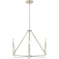 Satin Platinum Tone Finish 6 Light Chandelier, 25.5 in D107