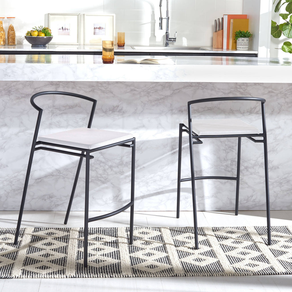 26-inch Counter Stool White/Black Z100
