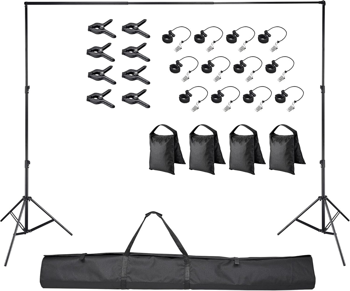 8.5x10ft Adjustable Backdrop Stand with Carry Bag H27056