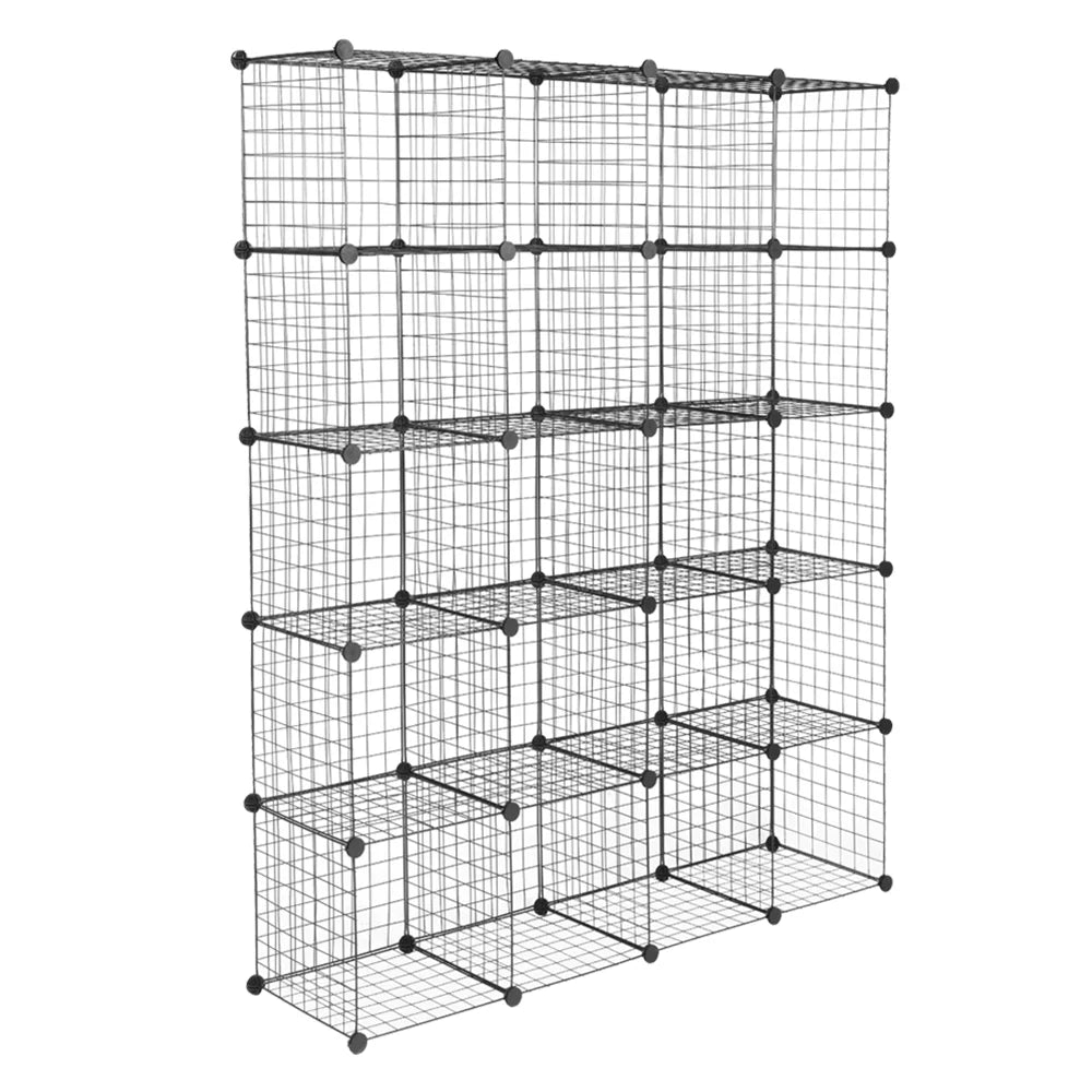 20-Cube Wire Cube Storage Shelves Modular Organizer Bookcase E427627