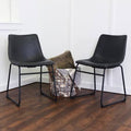 Black Faux Leather Dining Chairs, Set of 2 U45493