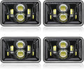 4x6 LED Headlights, 4PCS 60W DOT Approved Rectangular Black I840