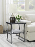 Faux Birch White Frame End Table Pack of 2 W12433
