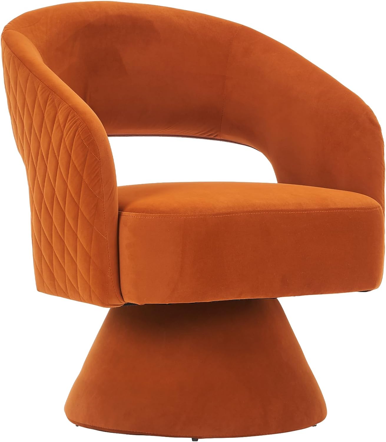 Green Velvet Swivel Barrel Chair N3914
