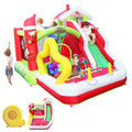7 in 1 Inflatable Bounce House with Ball Pit Pool, Climbing Wall, Slide and Blower Z4471