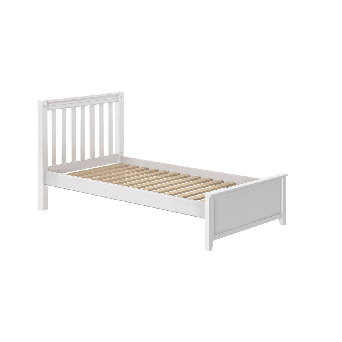 White Panel Twin Bed H64065