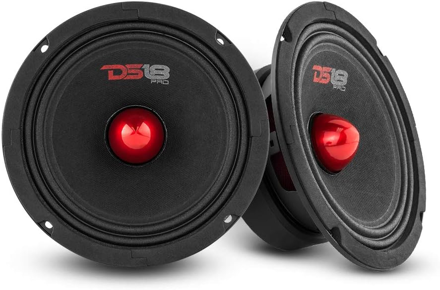 6.5 Midrange Red Aluminum Bullet 480W Max 4 Ohms Car Speakers K938852