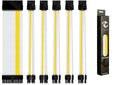 Sleeved PSU Extension Set with Aluminium Cable Combs, 24 Pin, 4+4 Pin, 6+2 Pin, 30cm, White & Purple, Pack of 2 J4182