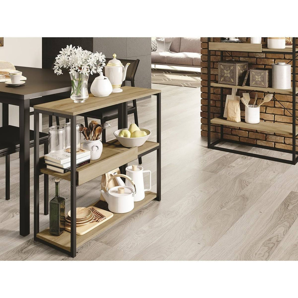 Matte White and Chrome Plated Console Table G738404