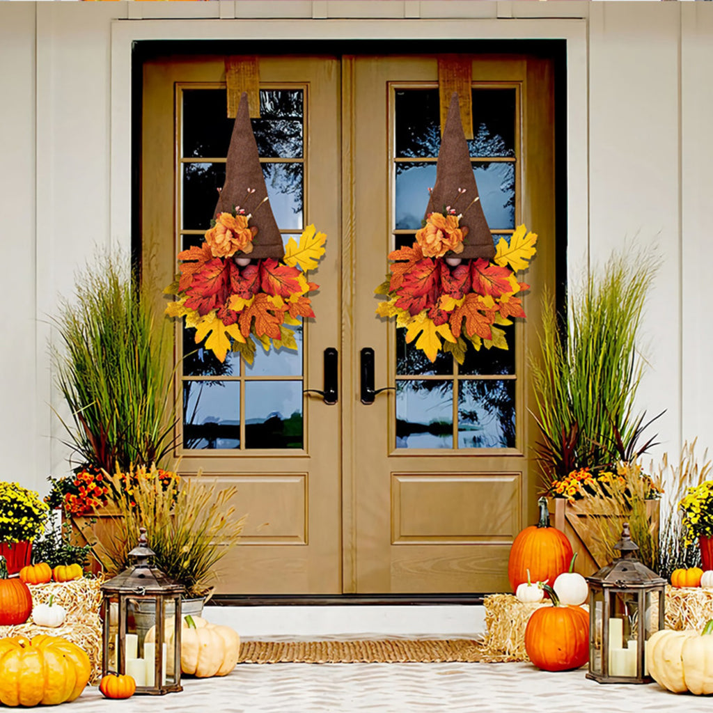 Fall Wreath with Autumn Maple Leaf T518