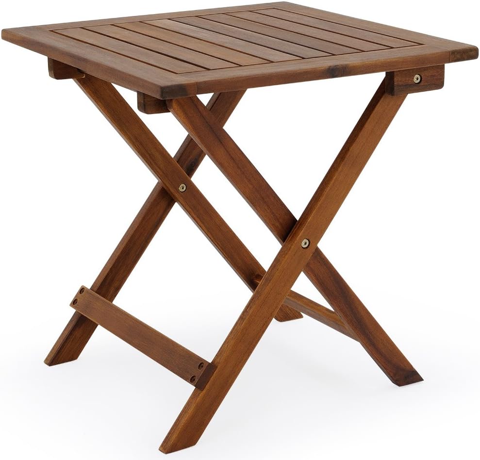 18x18 Inch Acacia Wood Folding Patio Side Table N78529