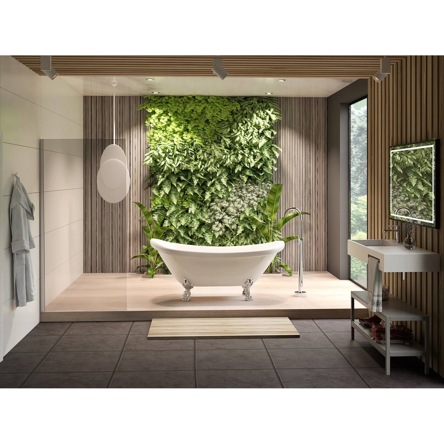 Brushed Nickel Single Handle Floor Mounted Freestanding Tub Filler K50065