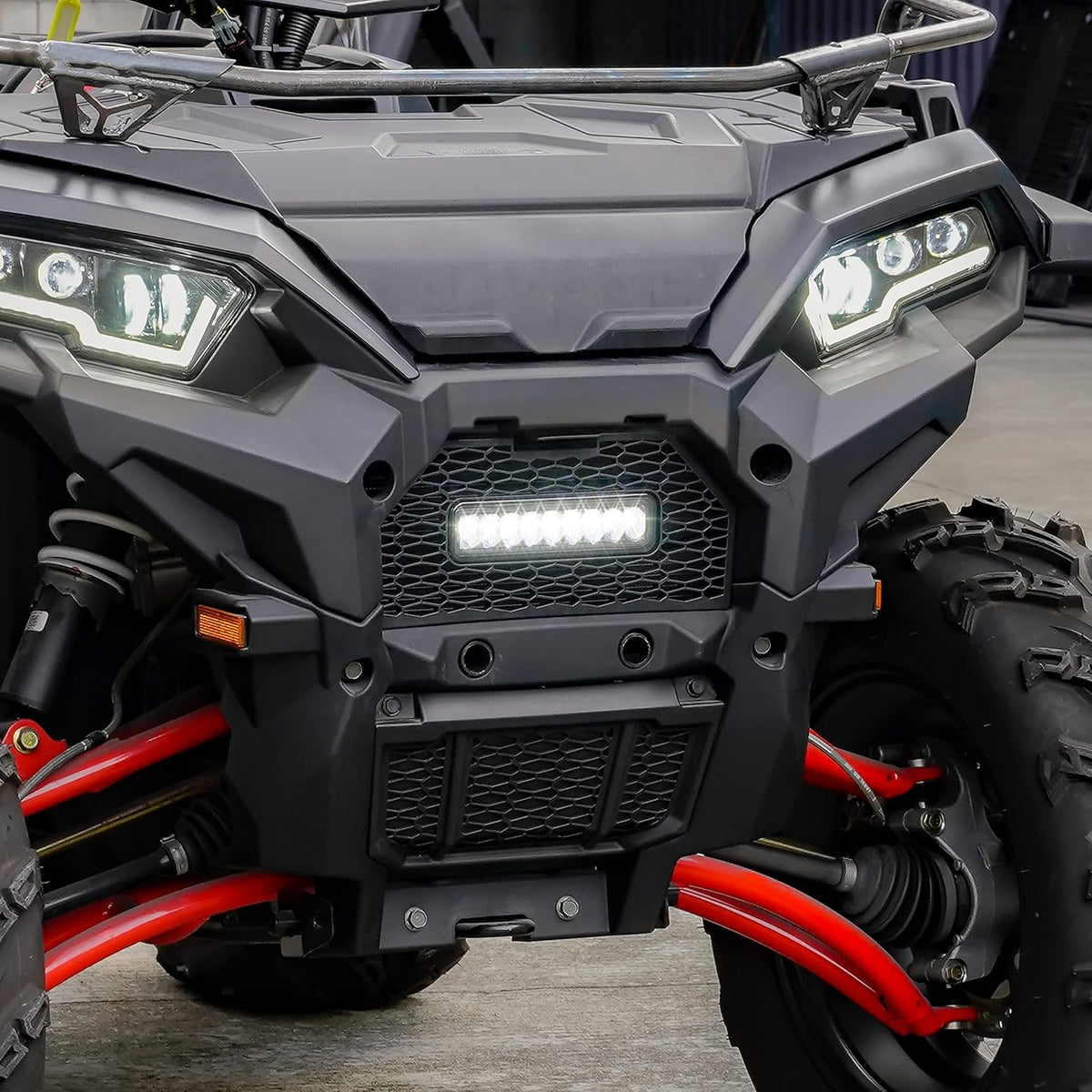 Front Grill Screen Radiator with LED Light Bar (1PCS) Pack of 2 P19816