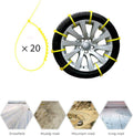 20Pcs Anti-Skid Snow Chains for Tyres Width 145-295mm N347668