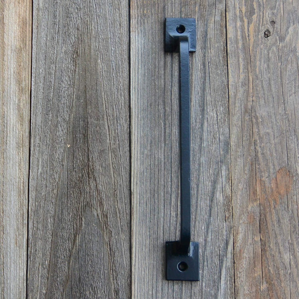 Black Cast Iron Pull Handles 12 inch Set of 2 A139