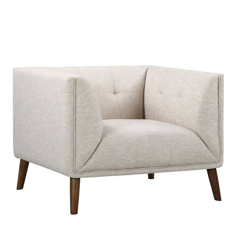 Beige Button Tufted Chair L467